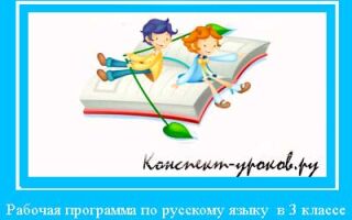 Рабочая программа по русскому языку для 3 класса на 2023-2024 учебный год